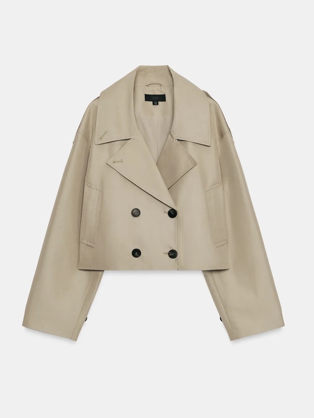 Zara DOUBLE BREASTED SHORT TRENCH COAT